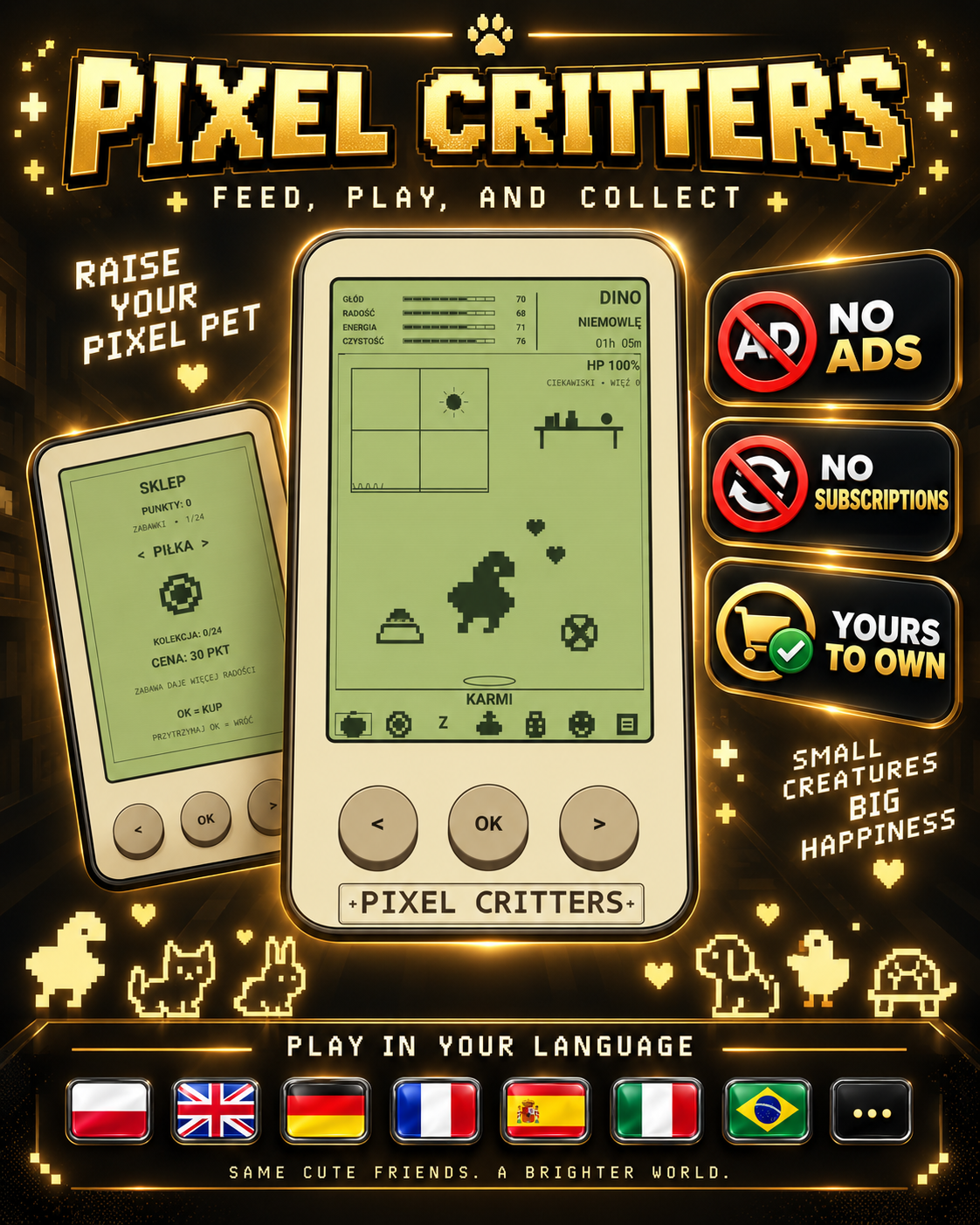PIXEL CRITTERS virtual pixel pet game for Android – gameplay image 1